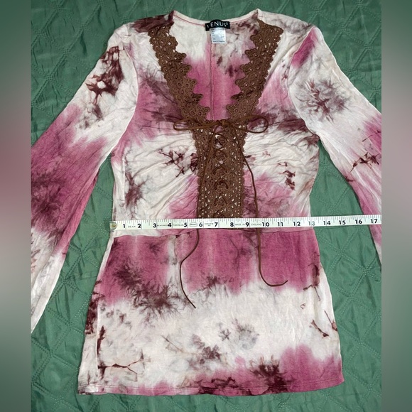 VENUS Tie-Dye Lace-Up Fantasy Top, size Small, NWOT - Picture 8 of 8